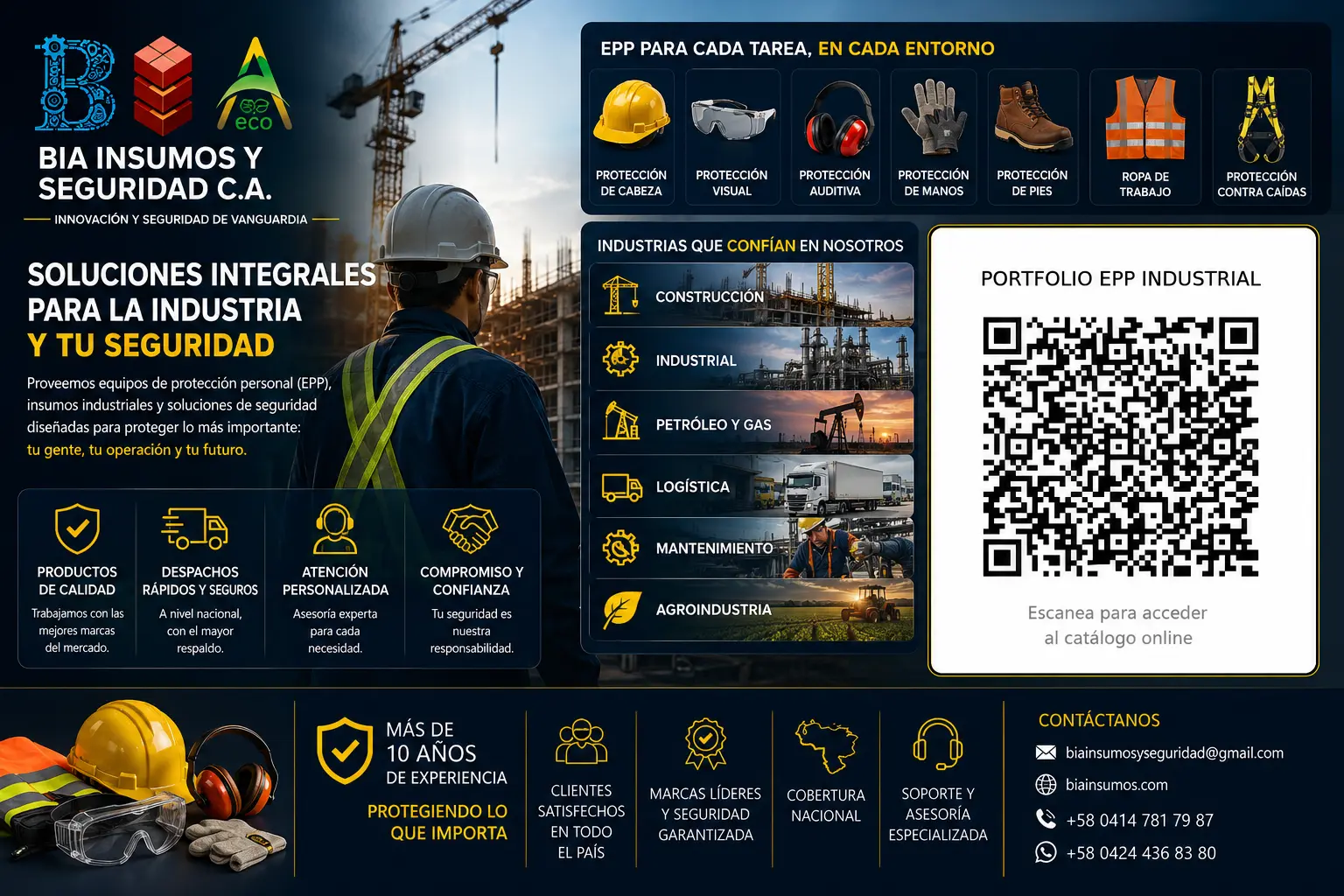 Portfolio para todas las industrias EPP Seguridad Industrial