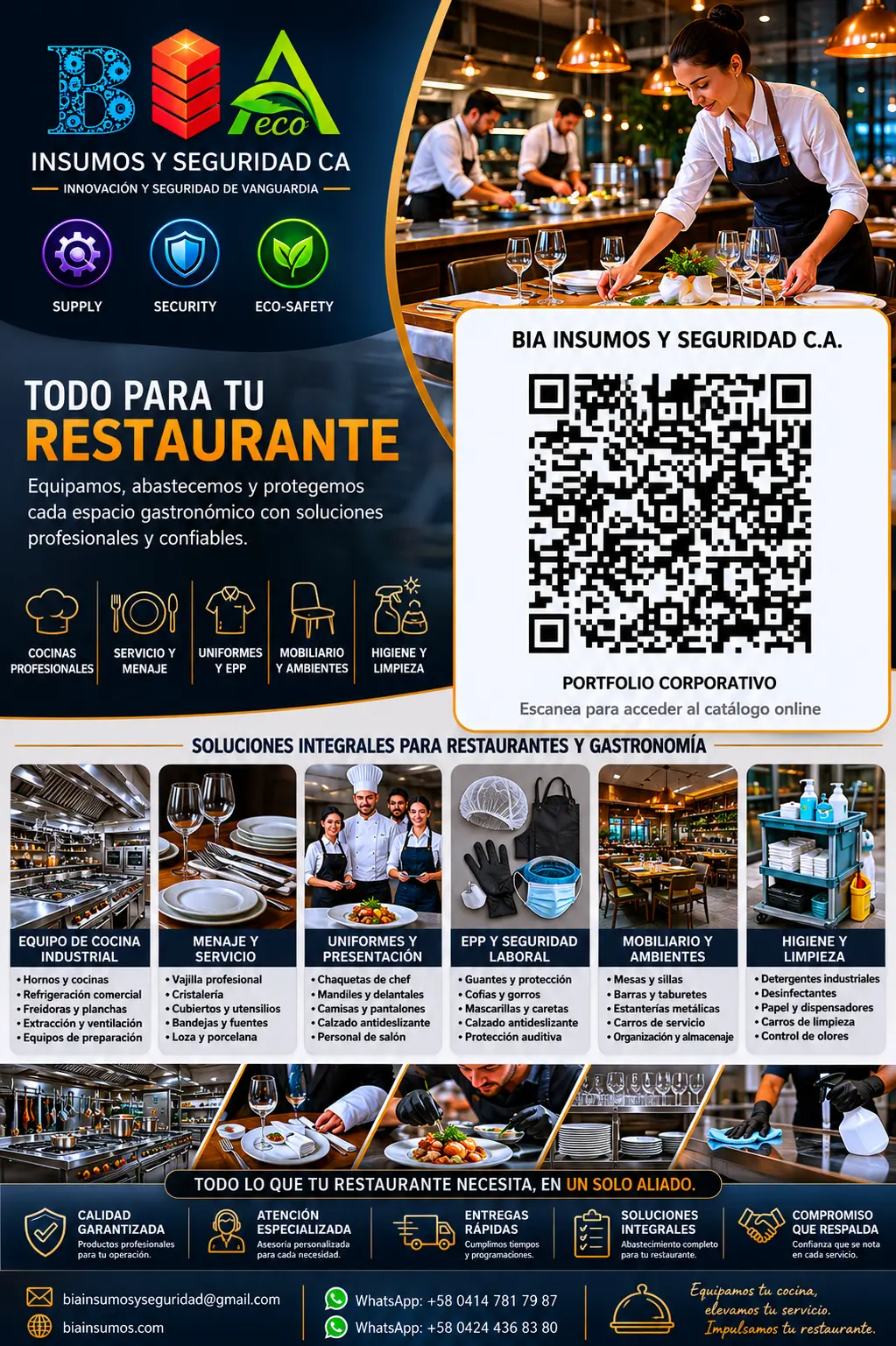 QR Portfolio  Linea RESTAURANT  Comida Rápida Catering, Comedores y Cocinas Industriales