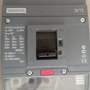 Breaker 3VT3  3x630A. Marca: Siemens