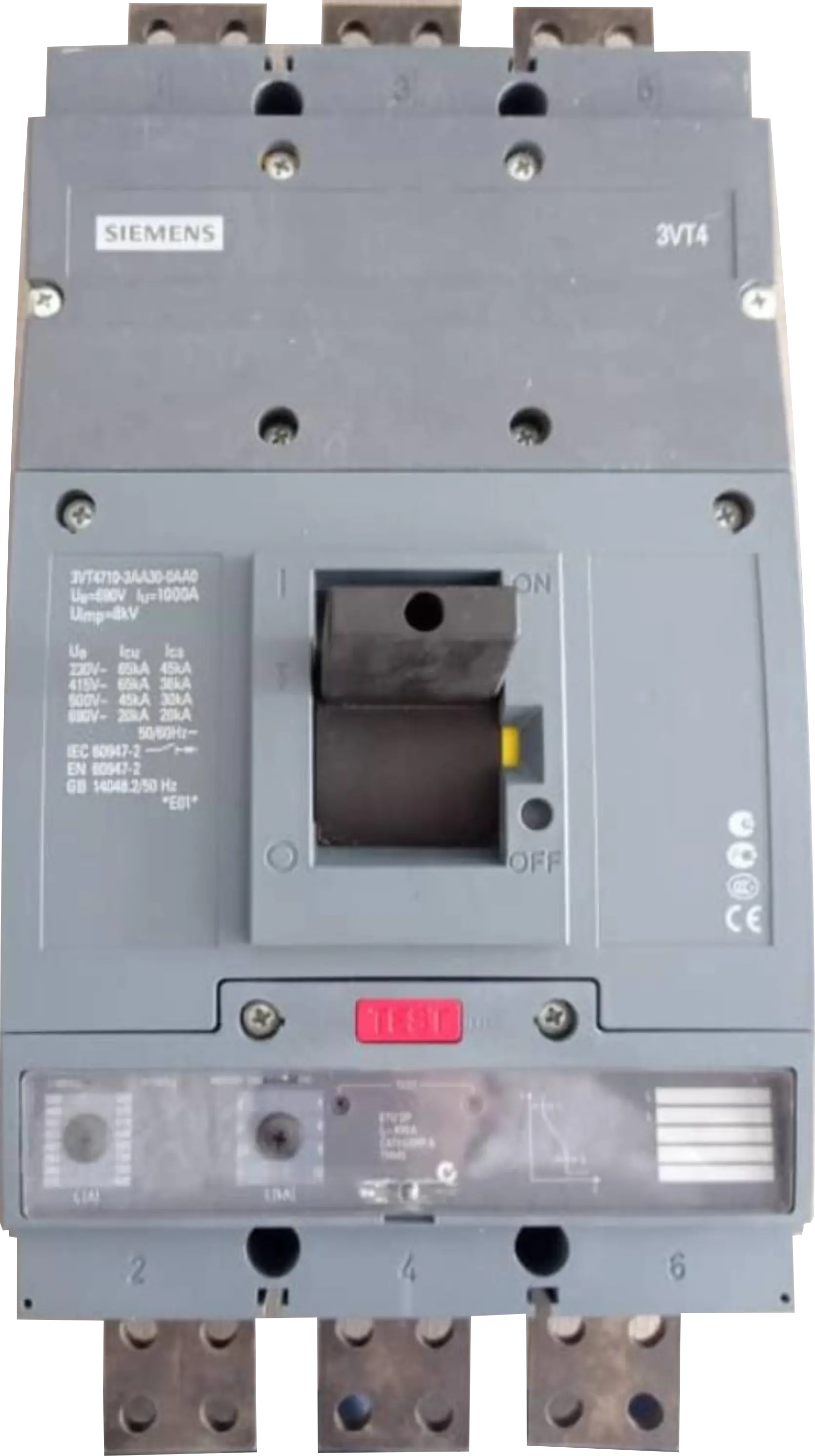 Breaker 3VT4 3x800A. Marca; Siemens