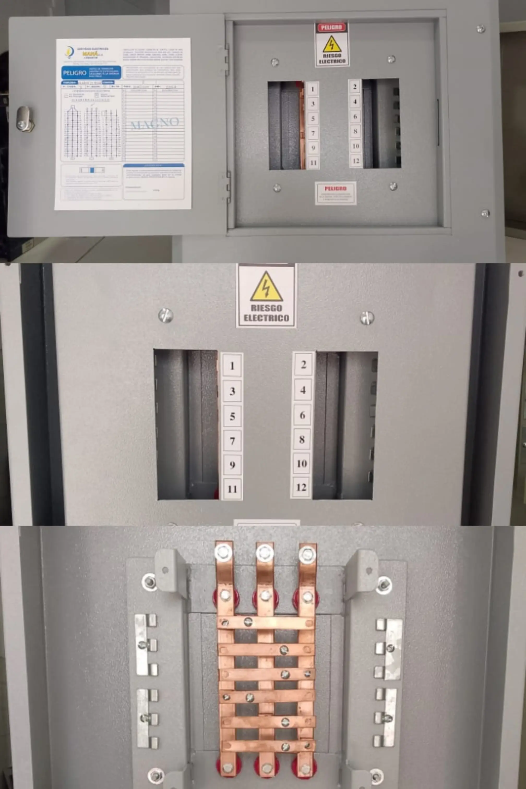 FABRICACIÓN TABLEROS NLAB 512L 3F + N + T Embutido o Superficial, Trifásico