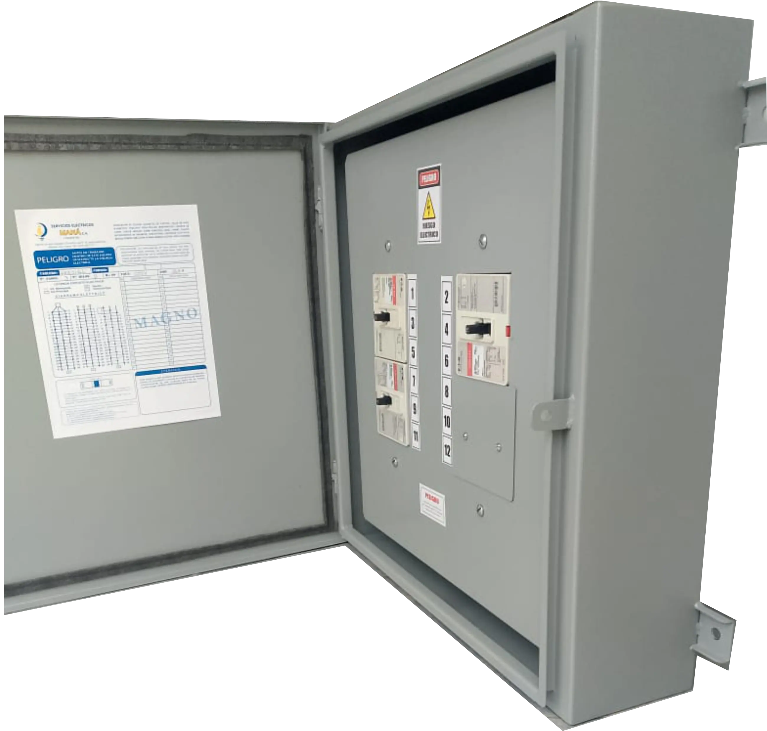Tablero NAB-NHB 512L sin espacio para Breaker Principal. Barra Principal: 250A. Tensión: 208V o 480V.