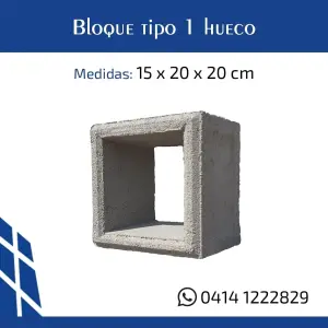 Bloque tipo 1 hueco