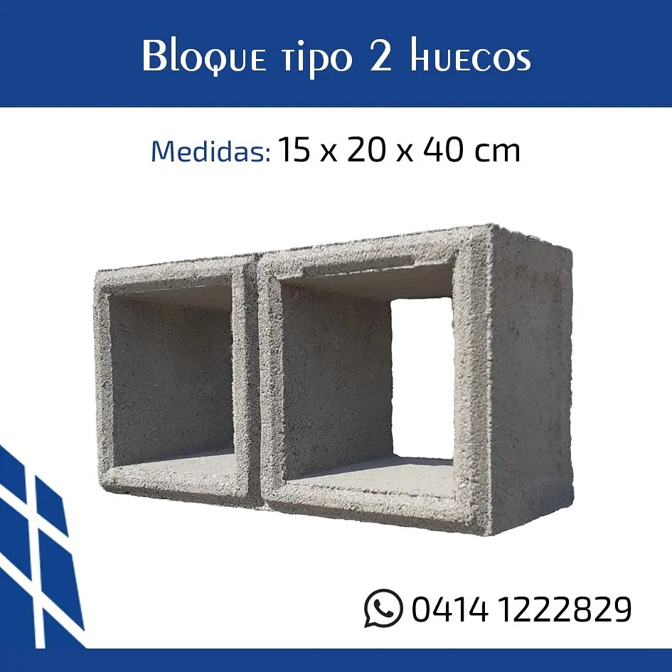 Bloque tipo 2 huecos