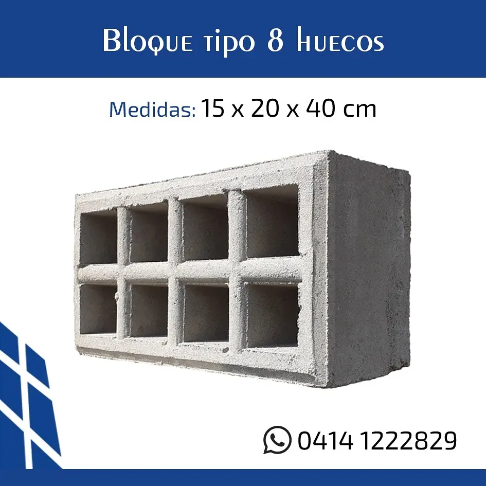 Bloque tipo 8 huecos