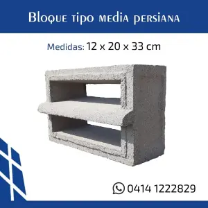 Bloque tipo media persiana