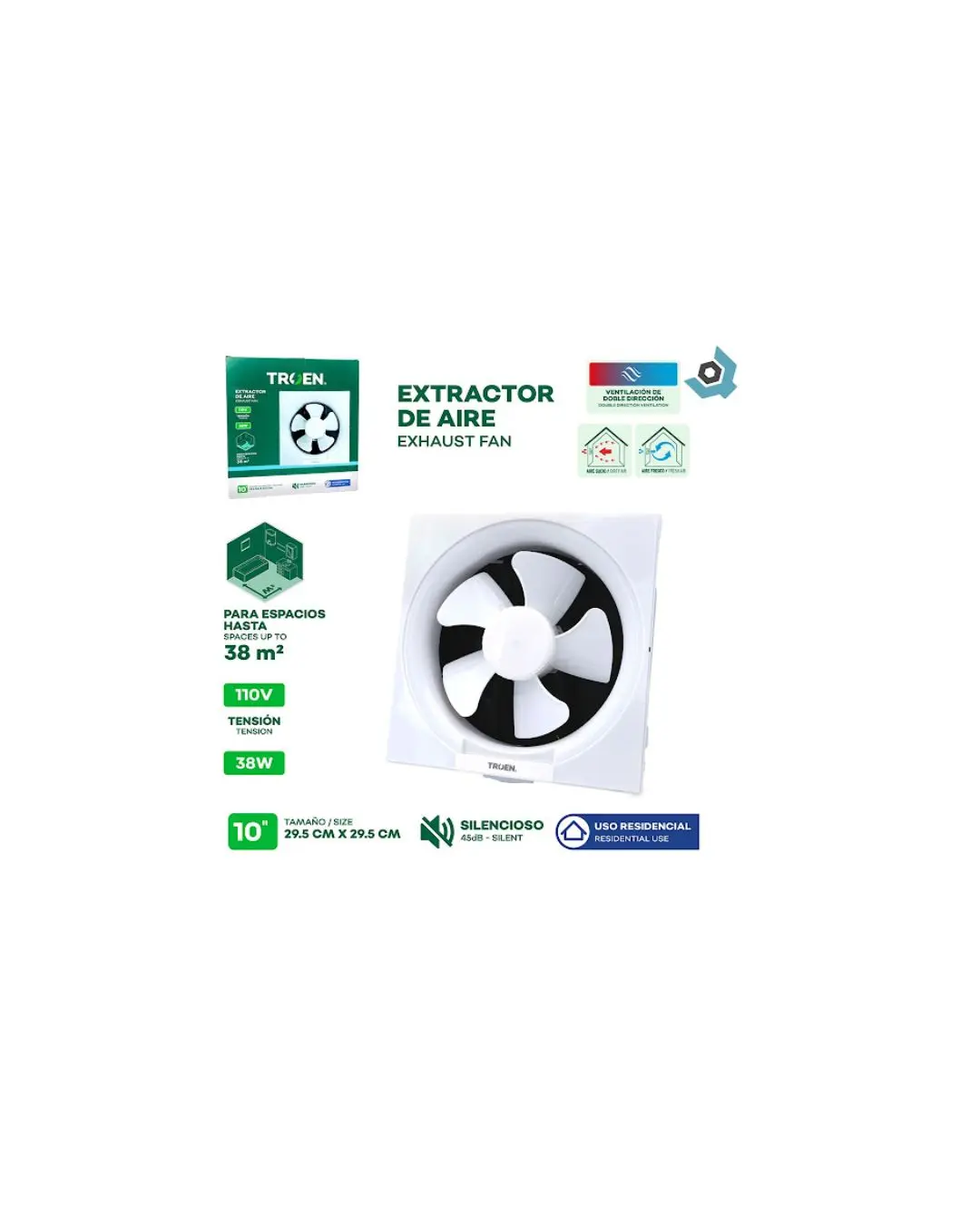 Extractor de aire de 10