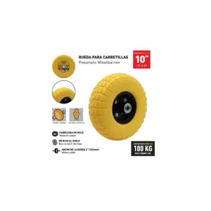 Rueda maciza con rolinera de 1/2