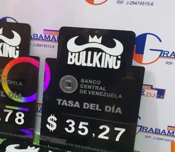 Promoción en habladores tasa del día