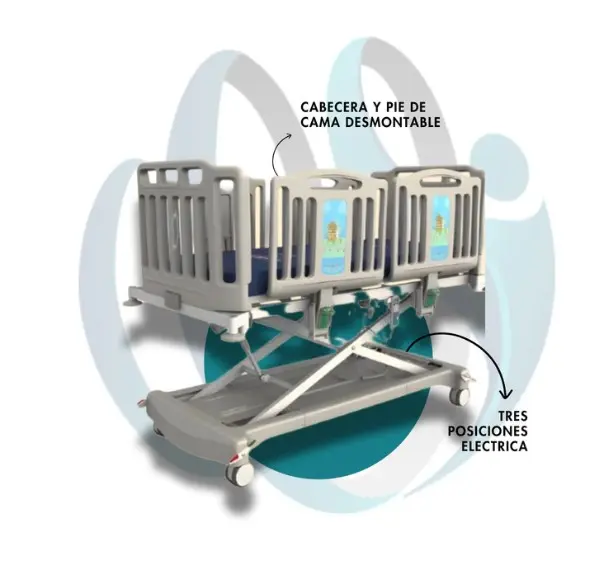 Cama Clínica Eléctrica Pediatrica 3 posiciones SM-PD001