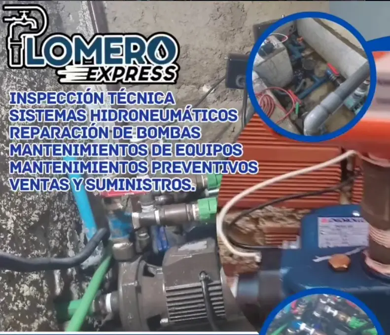 Inspección mantenimientos y reparación a sistemas hidroneumáticos,  bombas y tableros de control.