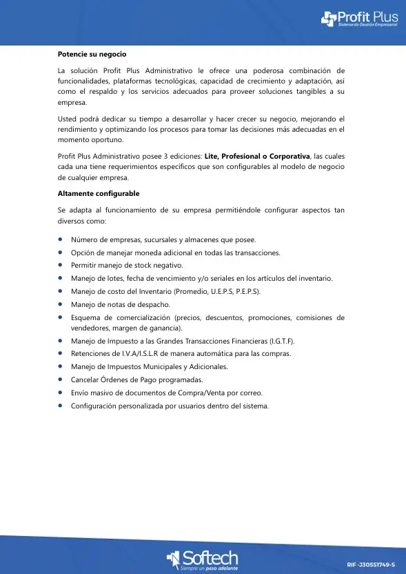 Profit Plus Administrativo 9.1 Profesional