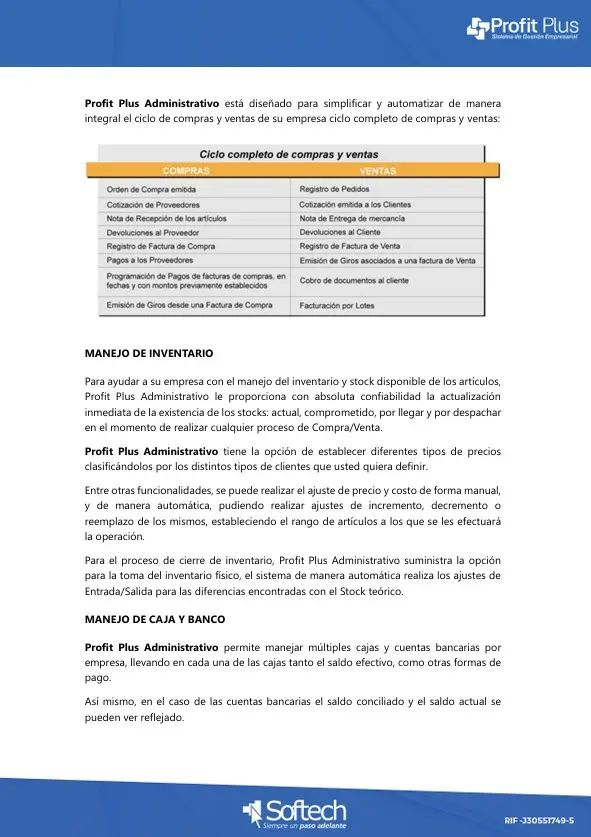 Profit Plus Administrativo 9.1 Versión Corporativo