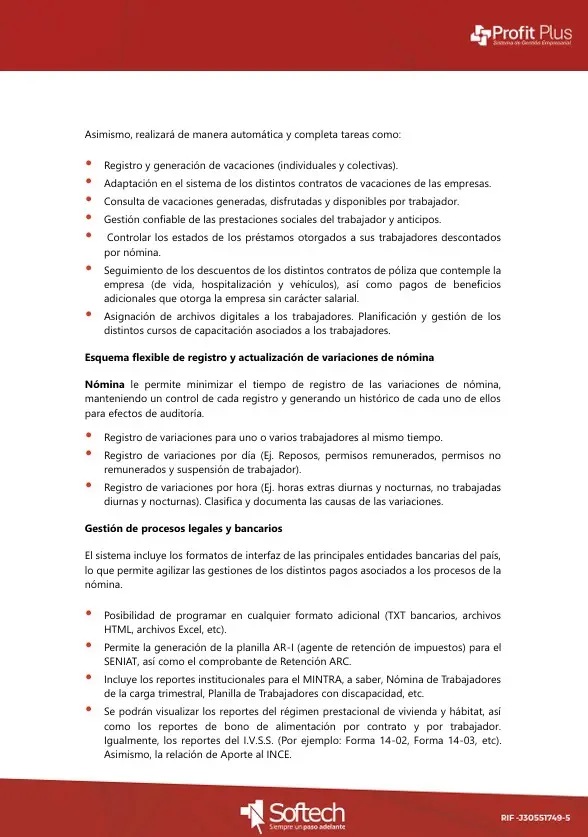 Profit Plus Nómina 3.1 Corporativo