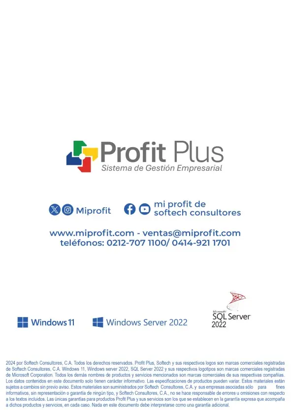 Profit Plus Punto de Venta 3.1 Corporativa