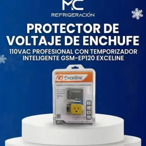 Protector de Voltaje de Enchufe 110VAC profesional con temporizador inteligente GSM-EP120 Exceline