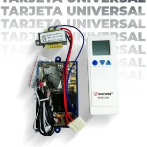 Tarjeta universal de A/A con display