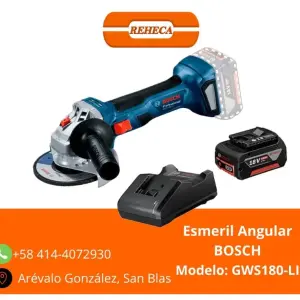 Esmeril Angular Inalámbrico BOSCH de 4 1/2”