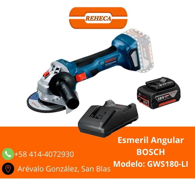 Esmeril Angular Inalámbrico BOSCH de 4 1/2”