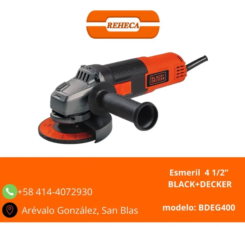 Esmeril BLACK+DECKER de 4 1/2”