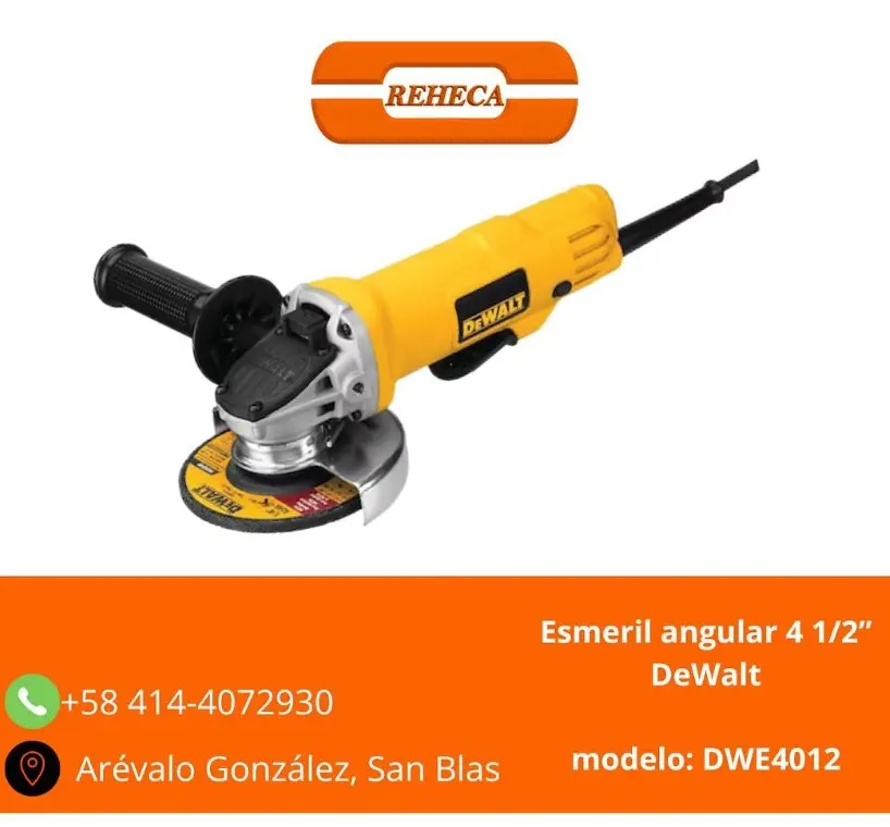 Esmeril DeWalt de 4 1/2”