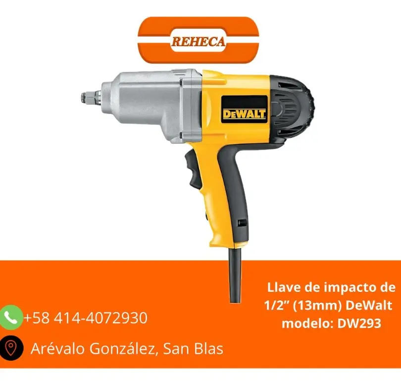 Llave de impacto DeWalt 1/2” (13mm)