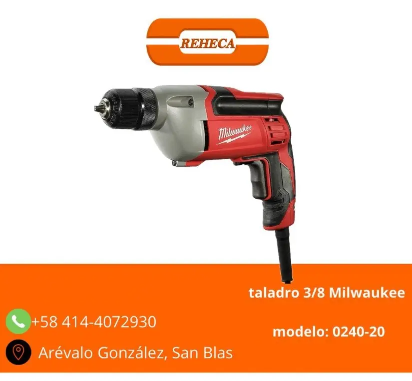 Taladro eléctrico 3/8” 10 mm
