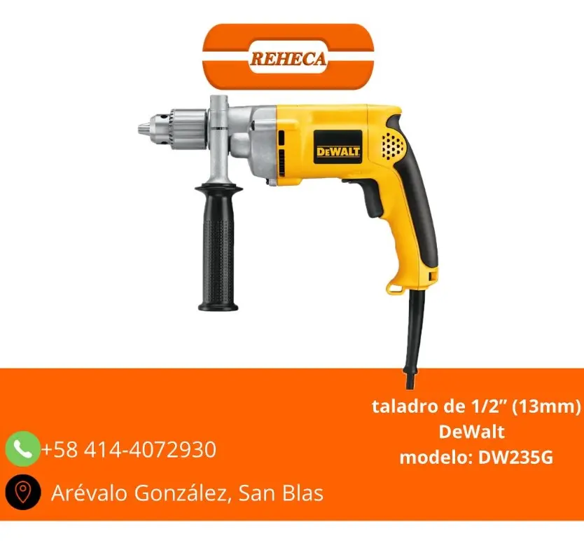 Taladro eléctrico DeWalt 1/2” (13mm)