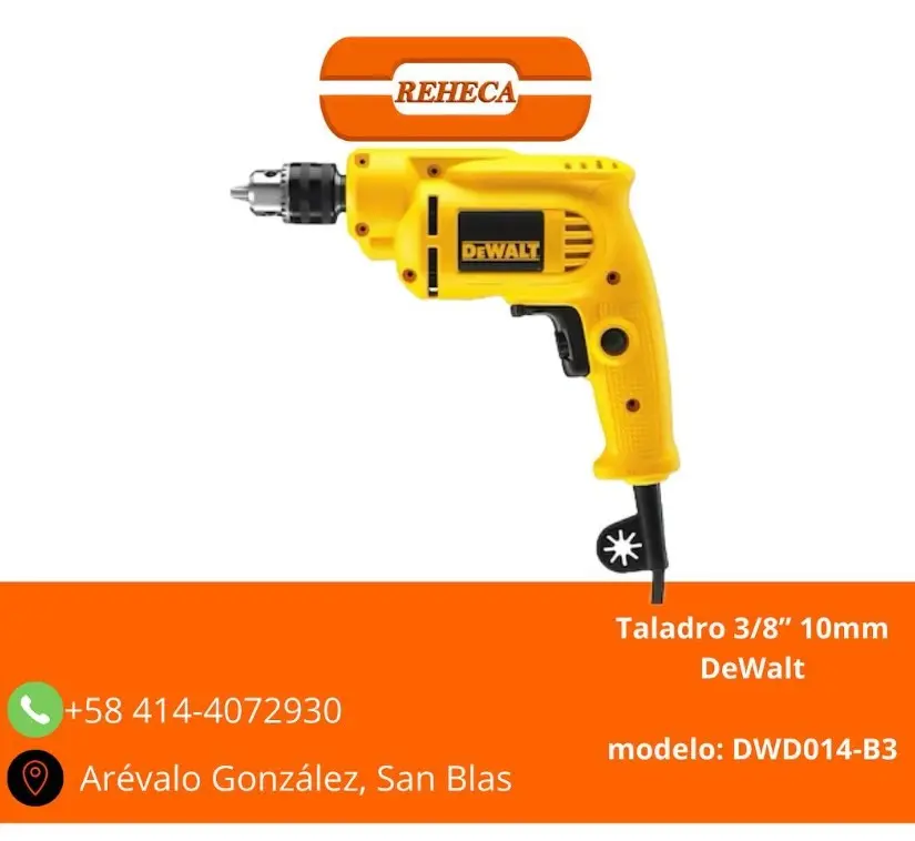 Taladro eléctrico DeWalt 3/8” 10mm