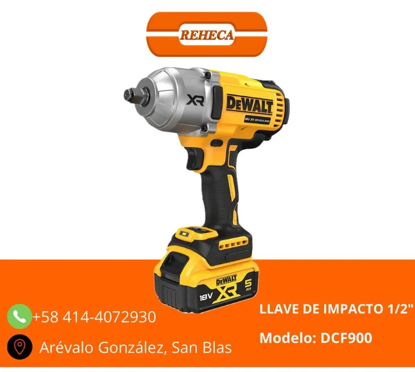 llave de impacto DeWalt 1/2” (13mm) inalámbrico