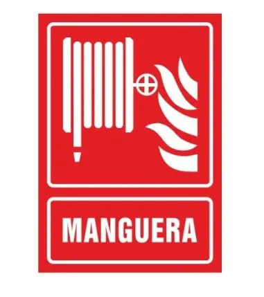 Señalización de manguera contra incendios