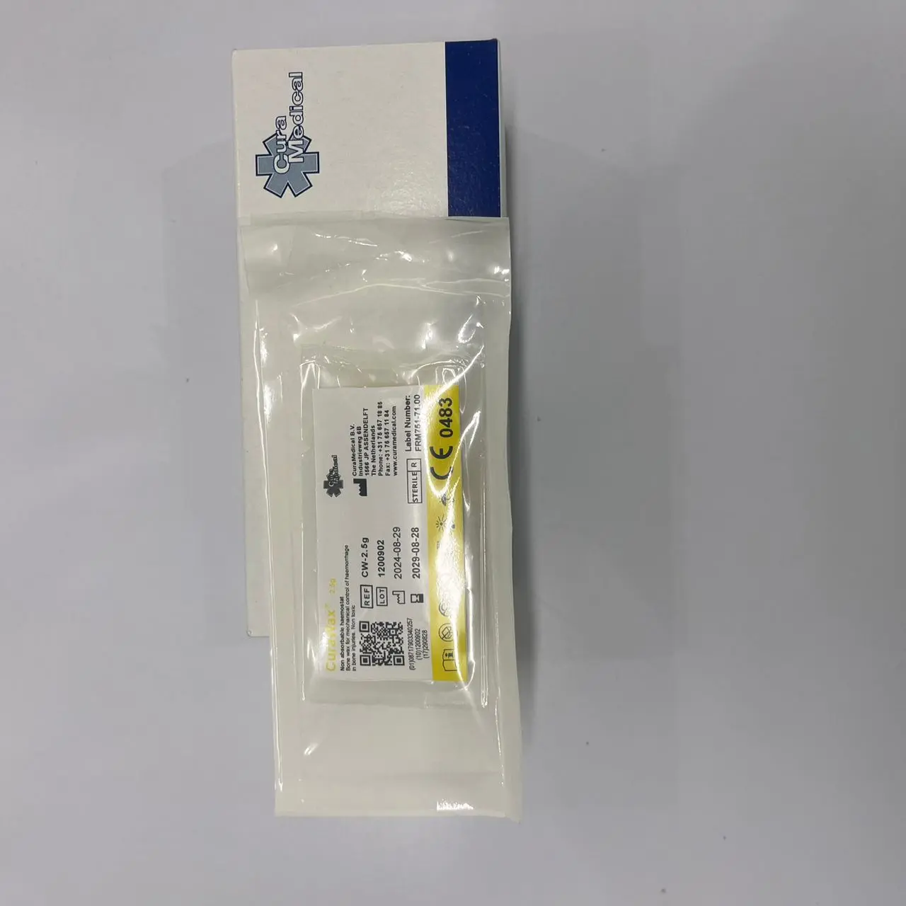 Cw-012 curawax cera para hueso 2,5 gr curamedical