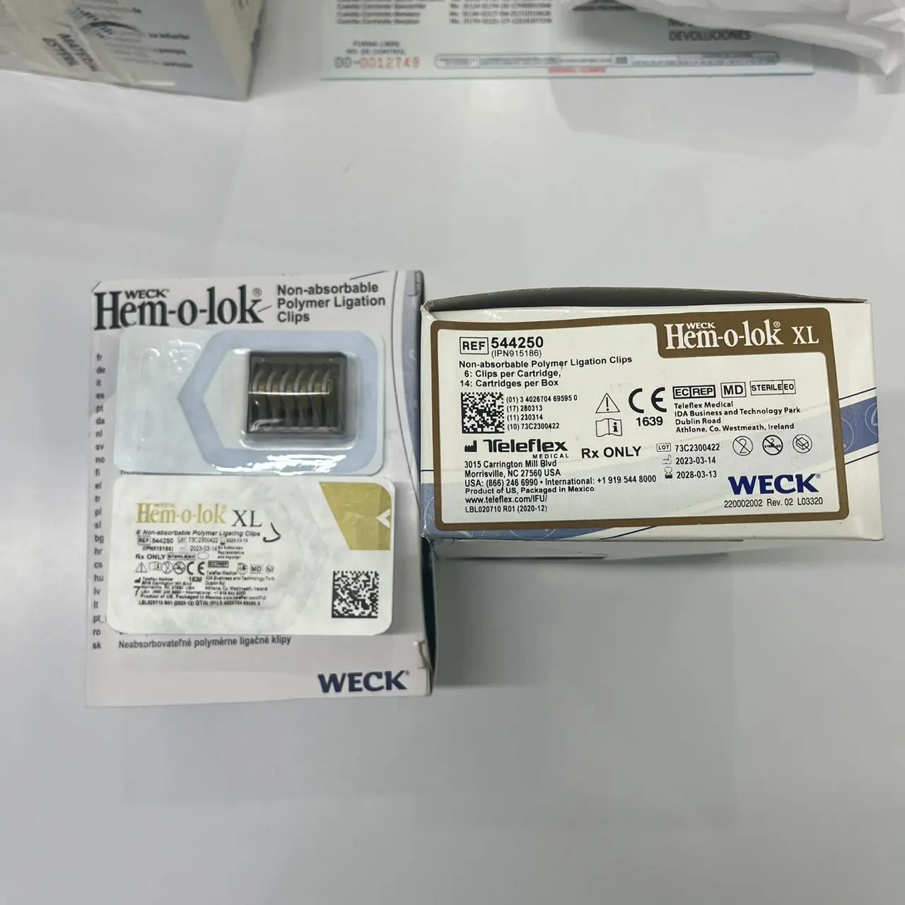 Hem-o-lok clips ligation dorado xl paquete de 6 unidades  teleflex